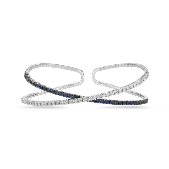 FGFX107_SB Flexi Bangle Sapphire Flexi Bangle