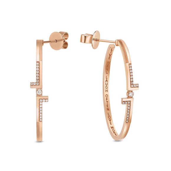 FHLC112_00 L Collection Diamond Hoops