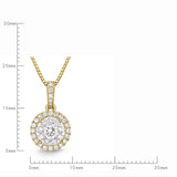 FNBQ148_00 Diamond Bouquets Fashion Necklace