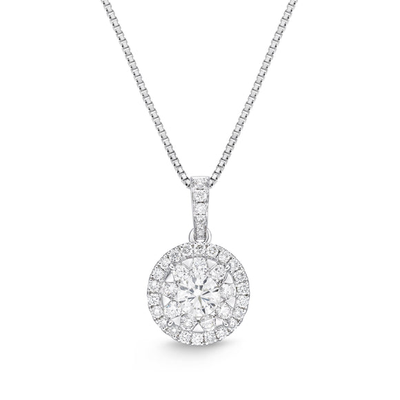 FNBQ149_00 Diamond Bouquets Fashion Necklace
