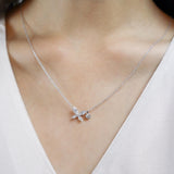 FNBQ308_00 Diamond Bouquets Fashion Necklace