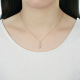 FNBZ101_GD Bezel Diamond Fashion Necklace