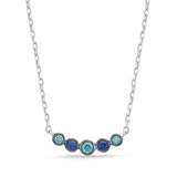 FNBZ102_SB Bezel Sapphire Fashion Necklace