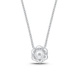 FNCU160_00 Cluster Illusion-setting Necklace