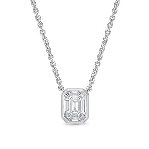 FNEIG01_00 Emerald Illusion Illusion-setting Necklace