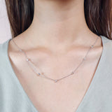 FNZY119_00 Dazzling by the Yard Diamond Station Necklace