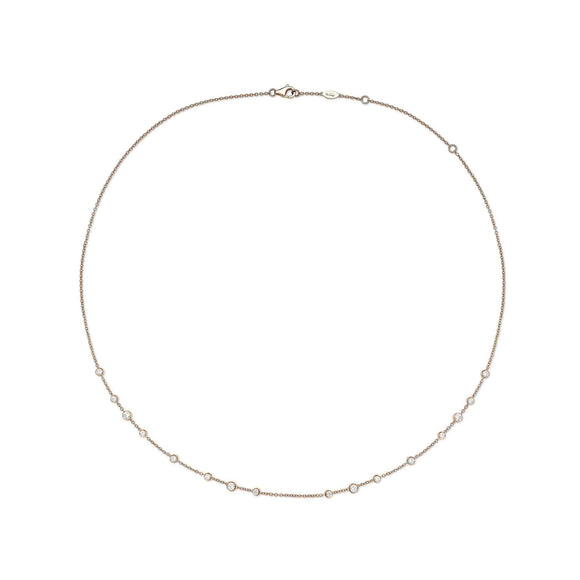 FNZY121_00 Dazzling by the Yard Diamond Station Necklace