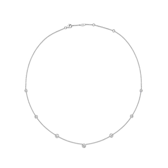 FNZY124_00 Dazzling by the Yard Diamond Station Necklace