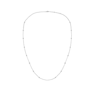 FNZY127_00 Dazzling by the Yard Diamond Station Necklace
