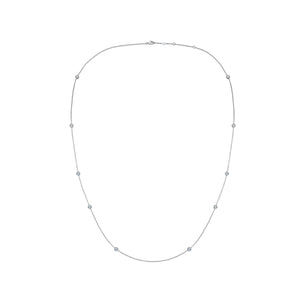 FNZY129_00 Dazzling by the Yard Diamond Station Necklace