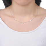 FNZY201_00 Dazzling by the Yard Diamond Station Necklace