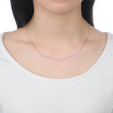 FNZY203_00 Dazzling by the Yard Diamond Station Necklace
