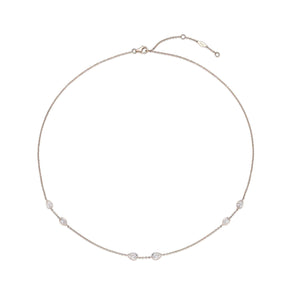 FNZY204_00 Dazzling by the Yard Diamond Station Necklace