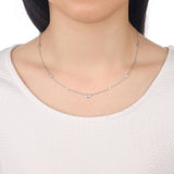 FNZY206_00 Dazzling by the Yard Diamond Station Necklace