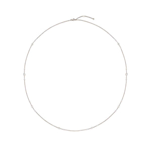 FNZY211_00 Dazzling by the Yard Diamond Station Necklace