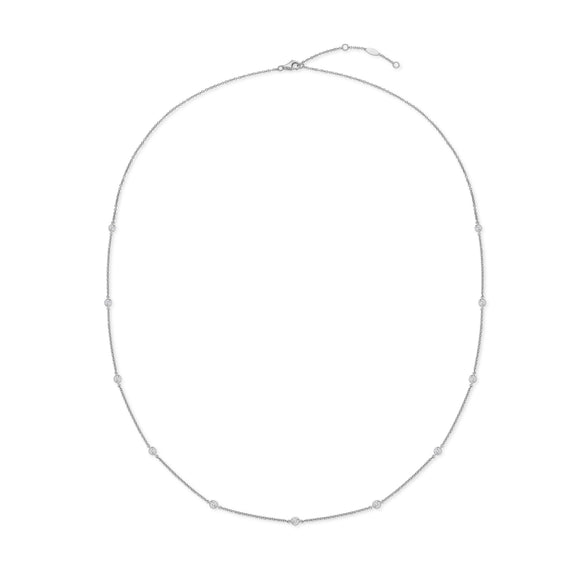 HNZY152_00 Dazzling by the Yard Diamond Station Necklace