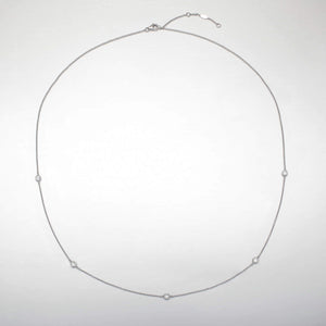FNZY303_00 Dazzling by the Yard Diamond Station Necklace