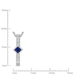 FPSUS03_SB Stack'em Up Sapphire Fashion Pendant