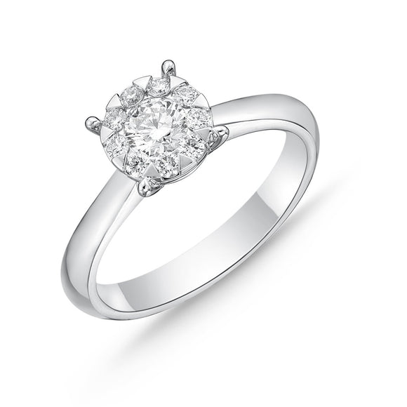 FRBQ157_00 Diamond Bouquets Engagement Ring