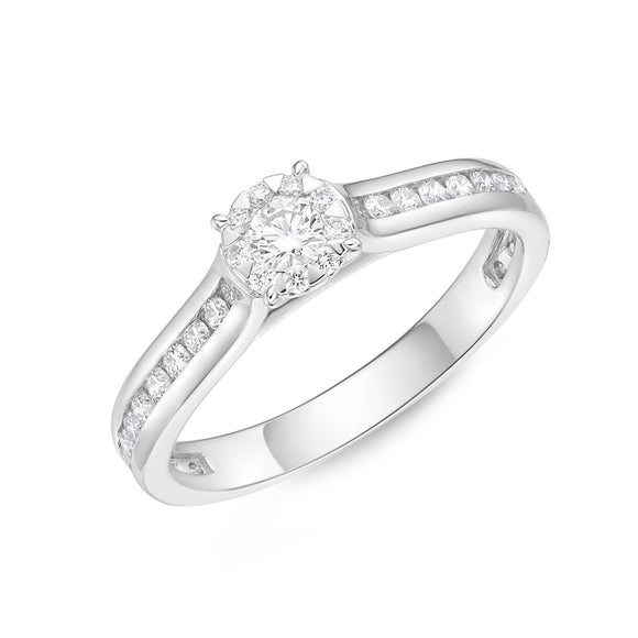 FRBQ183_00 Diamond Bouquets Engagement Ring