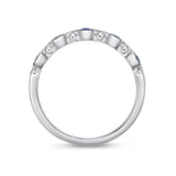 FRBZ102_SB Bezel Sapphire Fashion Ring