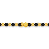 GBCN153_AB 24K Gold Agate Bracelet