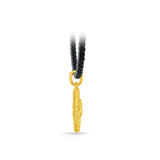 GNCN241_00 24K Zodiac Aries Small Pendant with Black strap