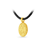 GNCN248_00 24K Zodiac Scorpion Small Pendant with Black strap