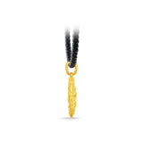 GNCN249_00 24K Zodiac Sagittarius Small Pendant with Black strap