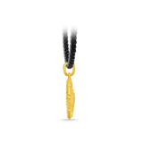 GNCN250_00 24K Zodiac Pisces Small Pendant with Black strap
