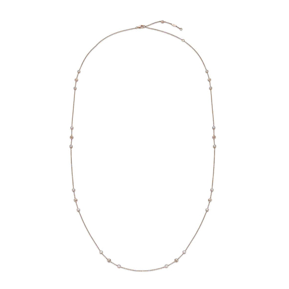 HNZY150_00 Dazzling by the Yard Diamond Station Necklace