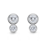 MEBZE02_00 Bezel Studs Earrings