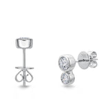 MEBZE02_00 Bezel Studs Earrings