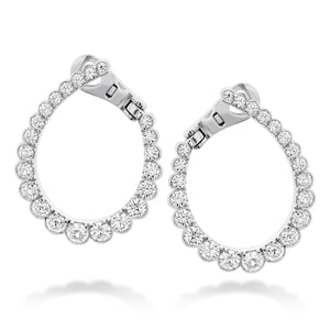 UU707(OHHF123_00) Aerial Regal Diamond Hoop Earrings