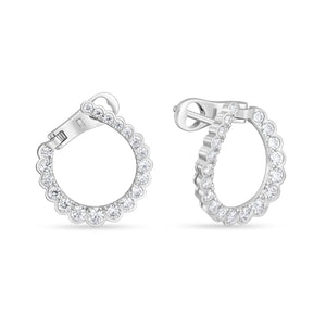 QA3420(OHHF147_00) Aerial Regal Diamond Hoops Small