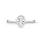 QRBM*06_00 Blossom Diamond Engagement Semi-Mount Ring