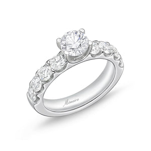 QROD*90_00 Odessa Diamond Engagement Semi-Mount Ring