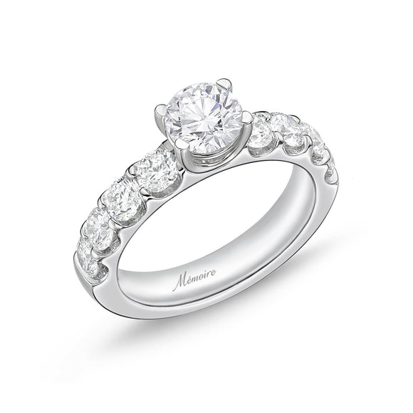 QROD*90_00 Odessa Diamond Engagement Semi-Mount Ring