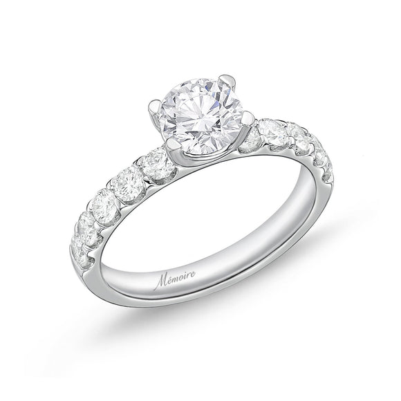 QROD*93_00 Odessa Diamond Engagement Semi-Mount Ring