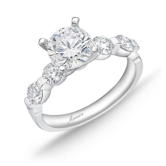 QRPP*06_00 Precious Prong Diamond Engagement Semi-Mount Ring