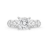 QRPP*07_00 Precious Prong Diamond Engagement Semi-Mount Ring