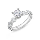 QRPP*11_00 Precious Prong Diamond Engagement Semi-Mount Ring