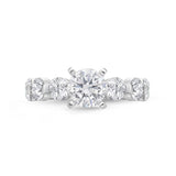 QRPP*11_00 Precious Prong Diamond Engagement Semi-Mount Ring