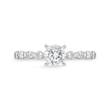 QRPP*15_00 Precious Prong Diamond Engagement Semi-Mount Ring