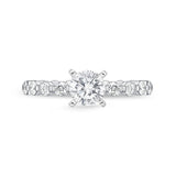 QRPP*18_00 Precious Prong Diamond Engagement Semi-Mount Ring