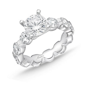 QRPP*22_00 Precious Prong Diamond Engagement Semi-Mount Ring