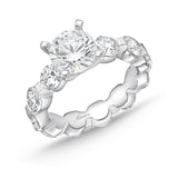 QRPP*22_00 Precious Prong Diamond Engagement Semi-Mount Ring