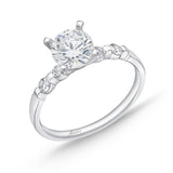 QRPP*23_00 Precious Prong Diamond Engagement Semi-Mount Ring