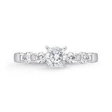 QRPP*23_00 Precious Prong Diamond Engagement Semi-Mount Ring