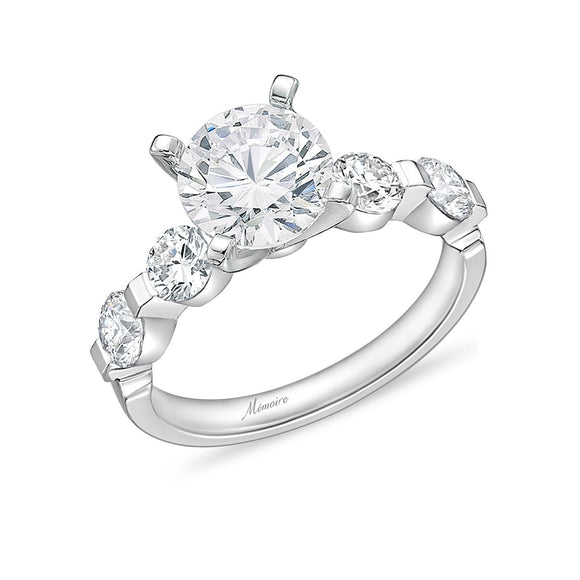 QRPP*28_00 Precious Prong Diamond Engagement Semi-Mount Ring